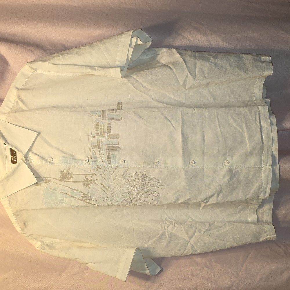 Cafe Luna White Shirt Button Up Mens 2XL (Frank #31)